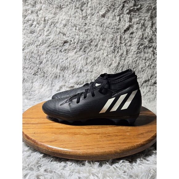 Adidas Youth/Mens Size 6 Predator Edge.3 Firm Ground Soccer Black Blue Cleats - Picture 2 of 8